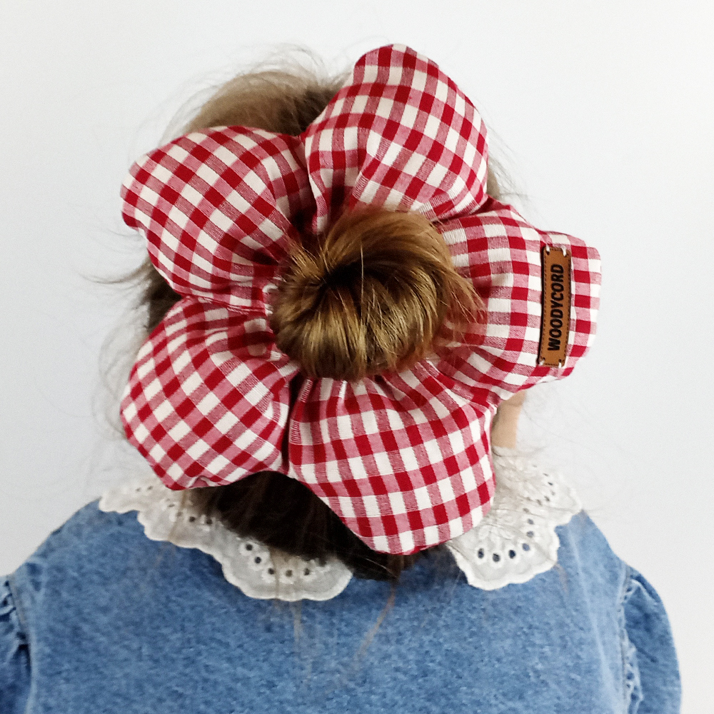 Woodycord%20Scrunchies%20İçi%20Dolgulu%20Lastikli%20Büyük%20Boy%20Çiçek%20Model%20Saç%20Tokası%20