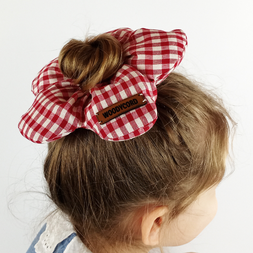 Woodycord%20Scrunchies%20İçi%20Dolgulu%20Lastikli%20Büyük%20Boy%20Çiçek%20Model%20Saç%20Tokası%20