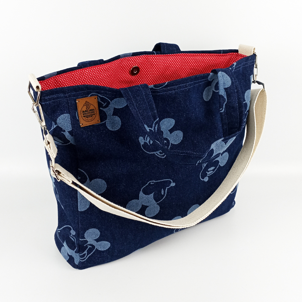 Woodycord%20Mickey%20Mouse%20Desenli%20%20Büyük%20Boy%20Denim%20Tote%20Çanta