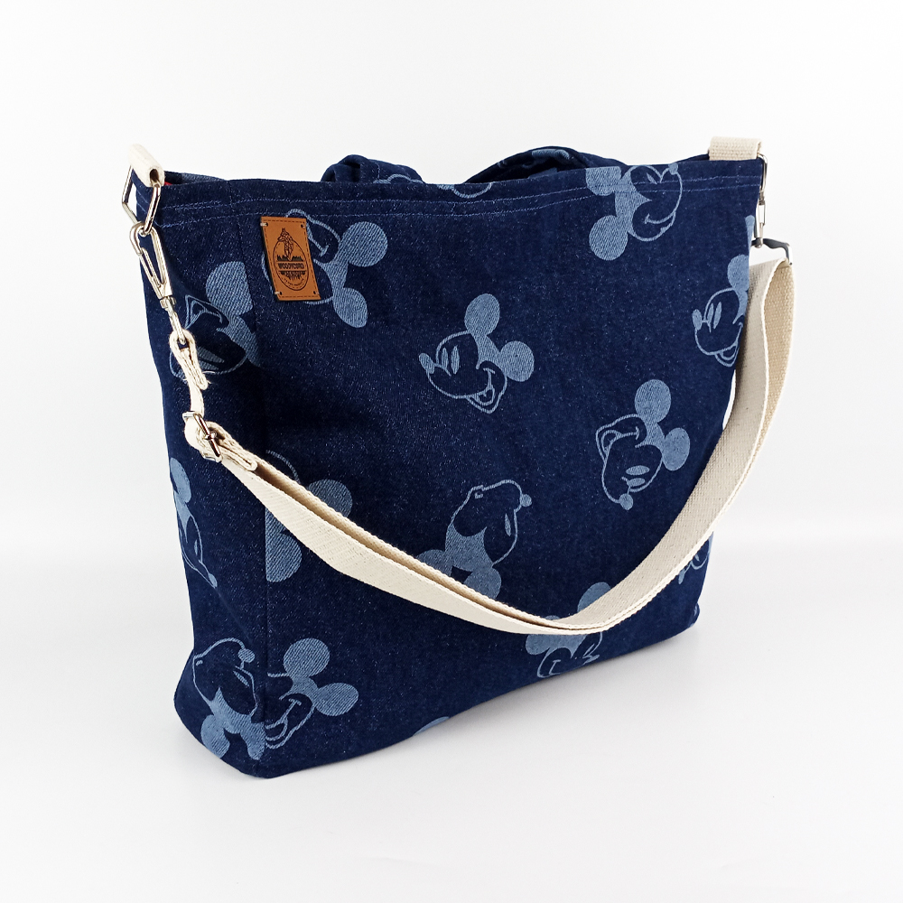 Woodycord%20Mickey%20Mouse%20Desenli%20%20Büyük%20Boy%20Denim%20Tote%20Çanta