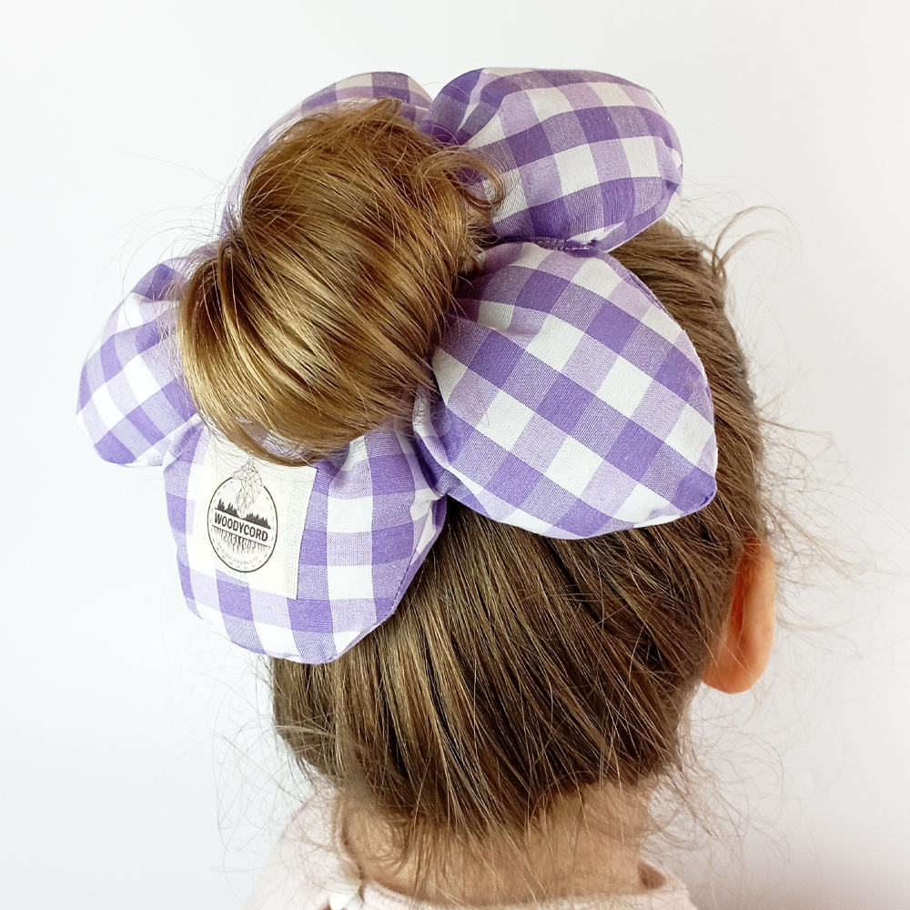 Woodycord%20Scrunchies%20İçi%20Dolgulu%20Lastikli%20Büyük%20Boy%20Çiçek%20Model%20Saç%20Tokası%20