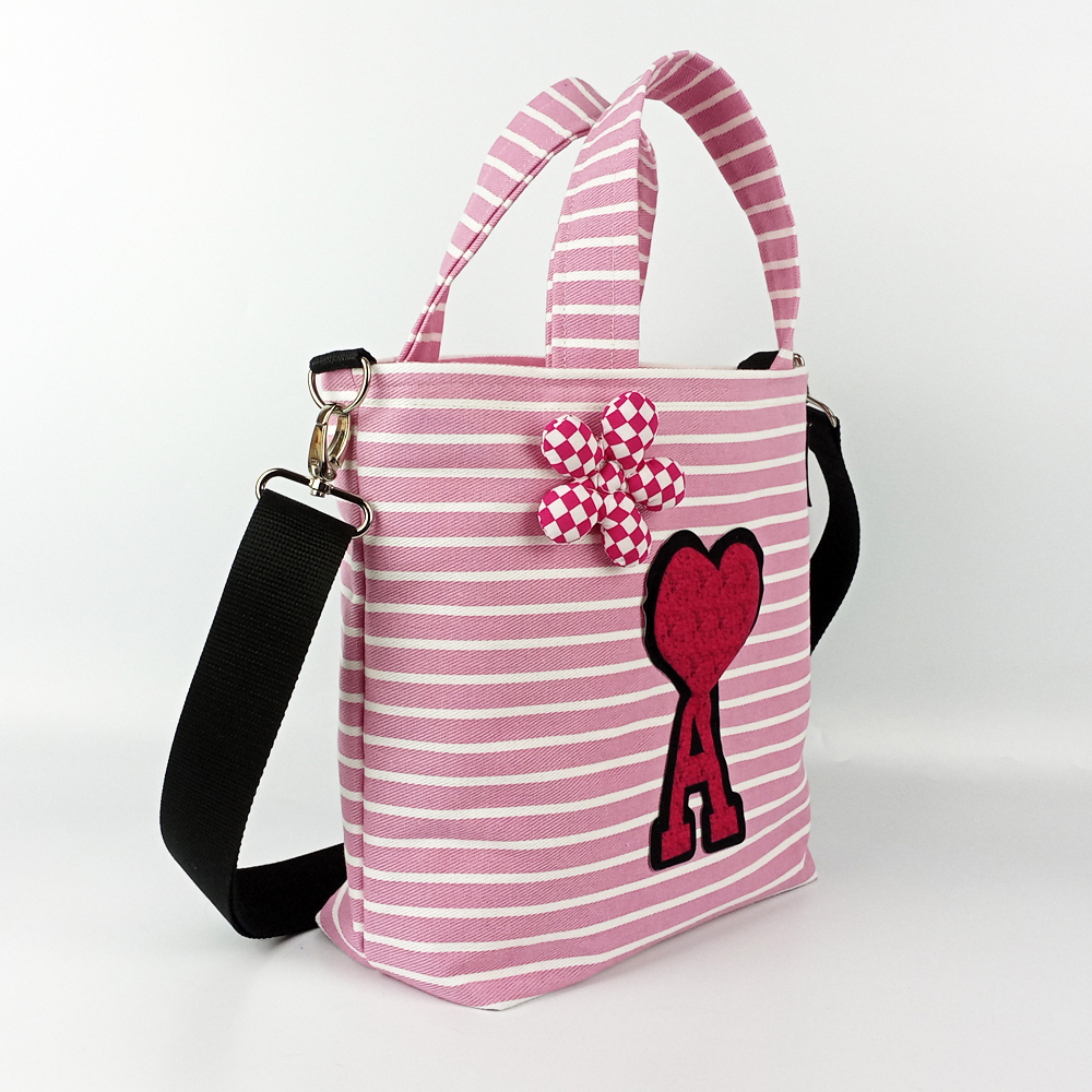 Woodycord%20Harf%20Tasarımlı%20Pembe%20Tote%20Bag