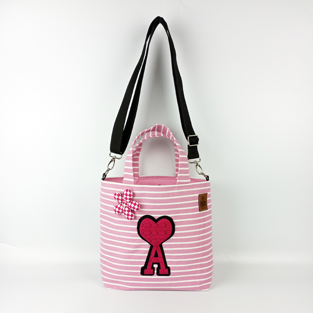 Woodycord%20Harf%20Tasarımlı%20Pembe%20Tote%20Bag