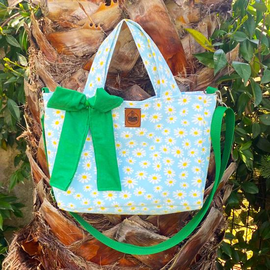 Yazın Taze Dokunuşu Woodycord Papatyalı Tote Bag