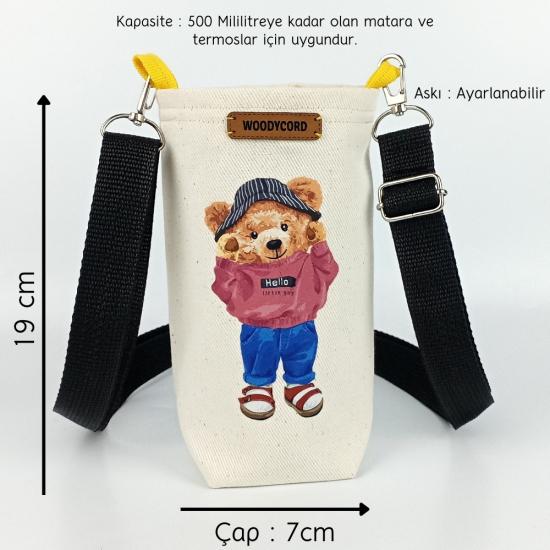 Woodycord 0,5 Litrelik Matara Kılıfı Su Şişesi Taşıma Çantası Water Bottle Bag